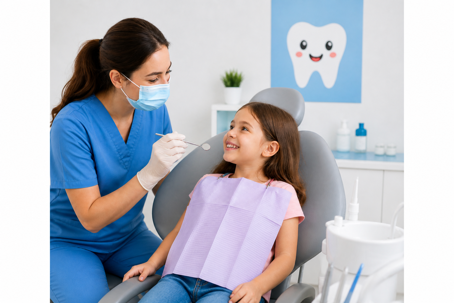Pediatric Dentist with Child
